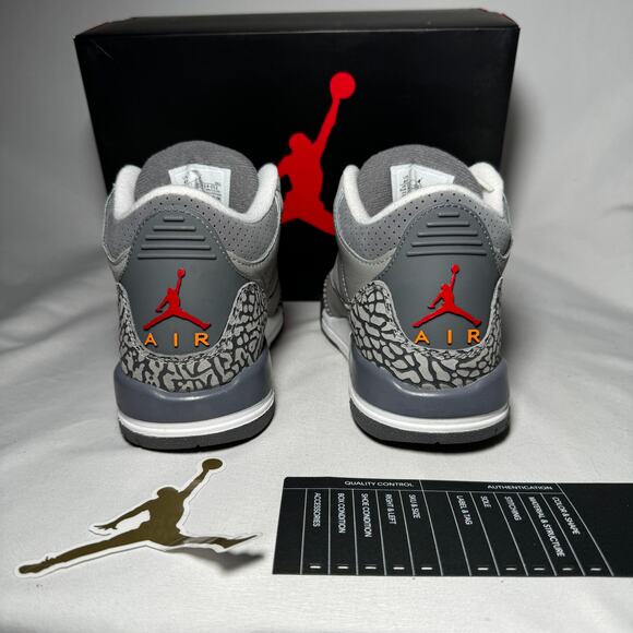 Size 4 - Nike Air Jordan 3 Retro GS Cool Grey 2021 Men's Shoes - Picture 6 of 11